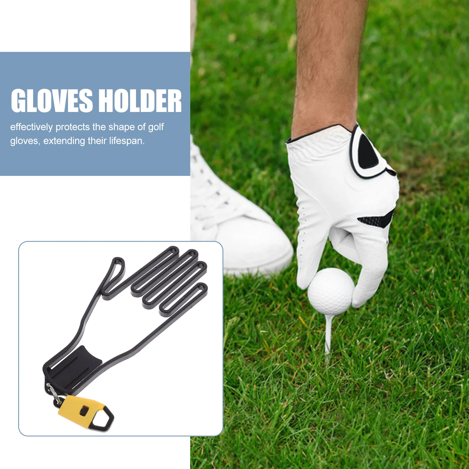 

Golf Holder Yellow Support Rack Shape Protector Ventilated Odor Resistant Easy Hanging Drying Storage Tool For Golfers Golfs