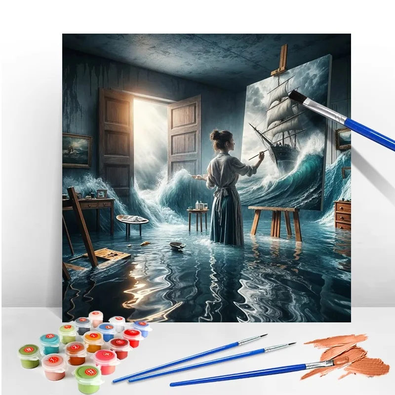 لوحة زيتية رقمية من CHROMA NEST لوحة موسيقى الرقص للسيدات لوحة فنية لتزيين جدران غرفة نوم الكبار هدية