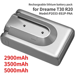 Batteria di ricambio originale da 5000mAh per Dreame T30 R20 aspirapolvere senza fili batteria ricaricabile rimovibile senza fili Extra