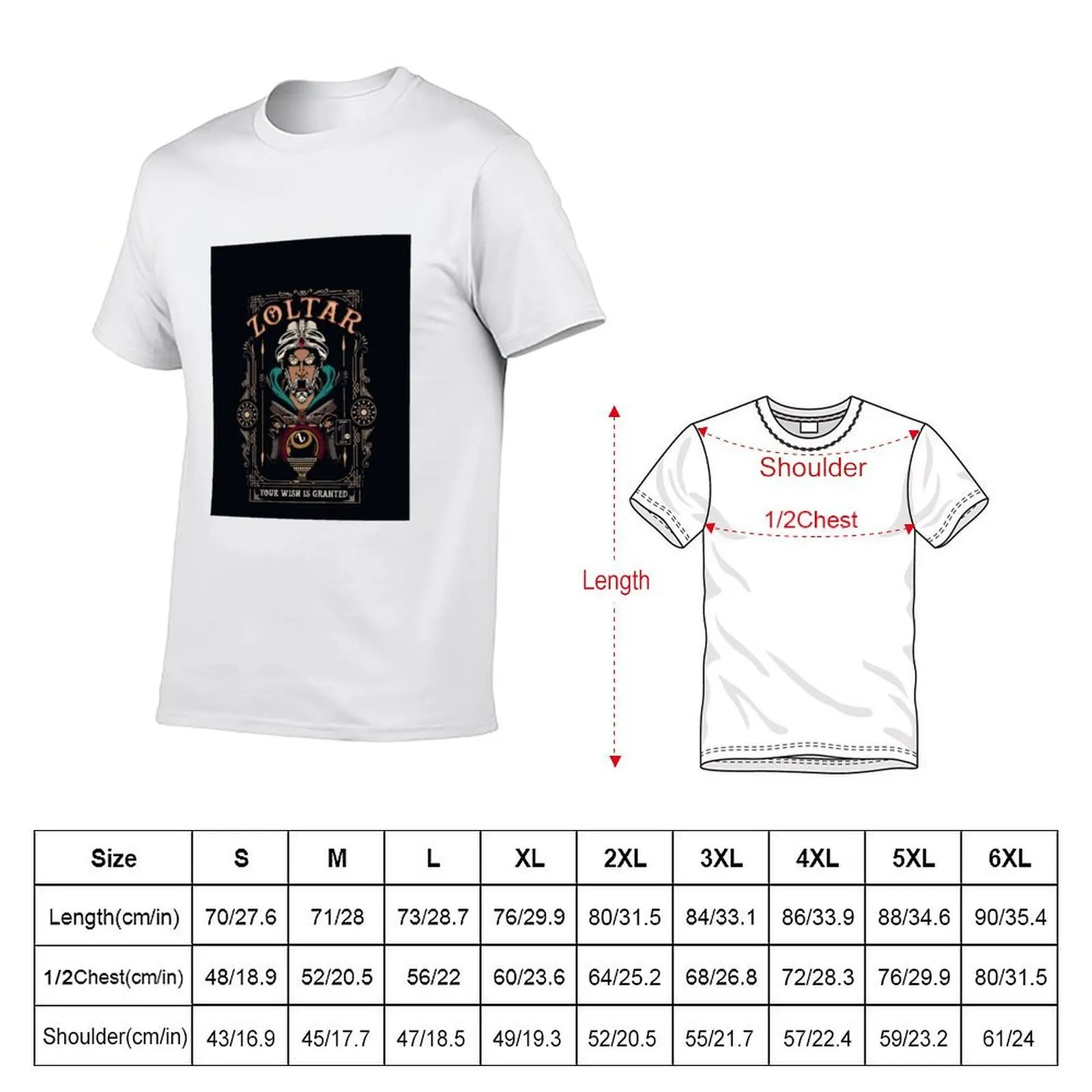 Zoltar أظهرك لمعانًا في مستقبلك تي شيرت مطبوع تي شيرت للرجال تي شيرت جرافيك للرجال تي شيرت