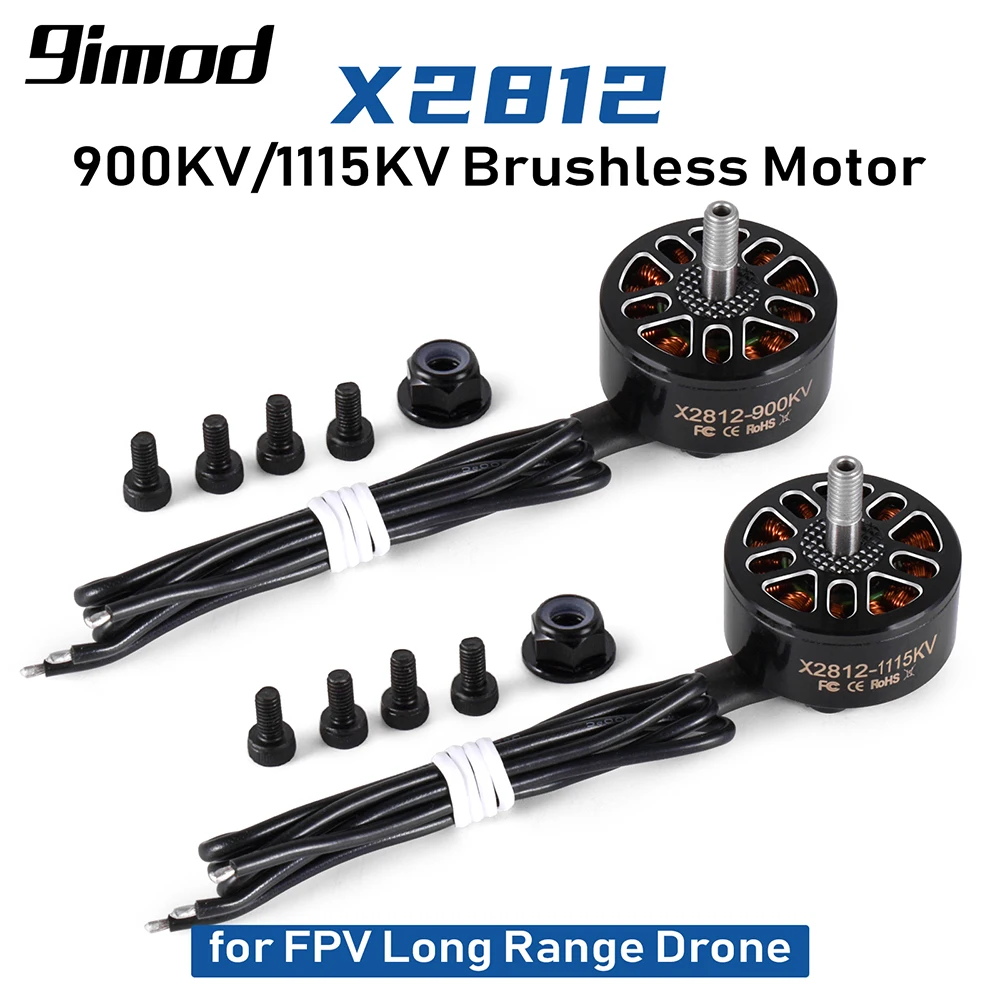 

9IMOD X2812 2812 900KV 1115KV FPV Brushless Motor 2~6S Lipo 5mm Shaft For RC 7/8/9inch propeller Long Range Drones DIY Parts