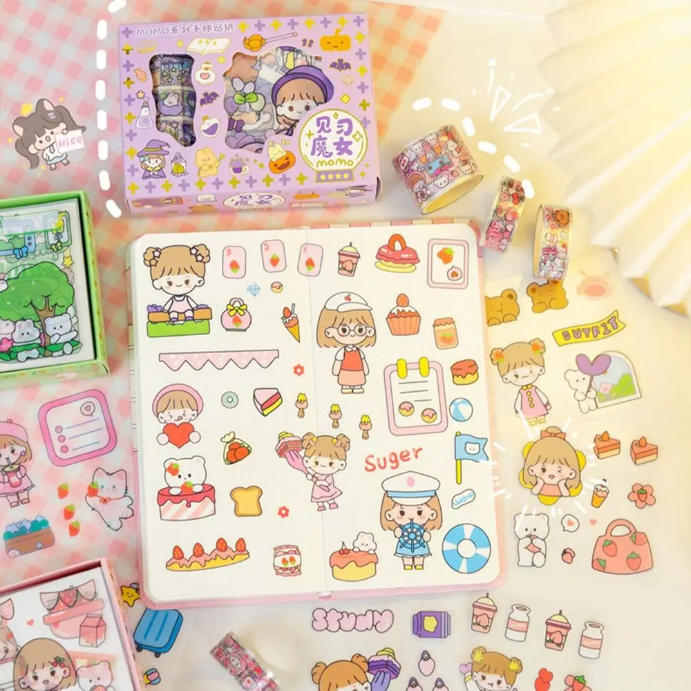 Boxed Cute Cartoon Goo Card Guka Sticker Set DIY Journal Scrapbooking Phone Stickers Kawaii Stationery Sticker