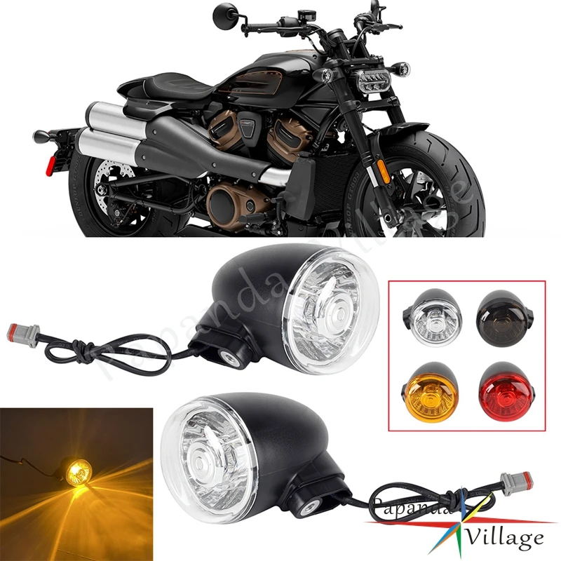 

Motorcycle Front/Rear Turn Signal Indicator LED Light Blinker For Harley Pan America 1250 Sportster S RH Nightster 975 2021-2023