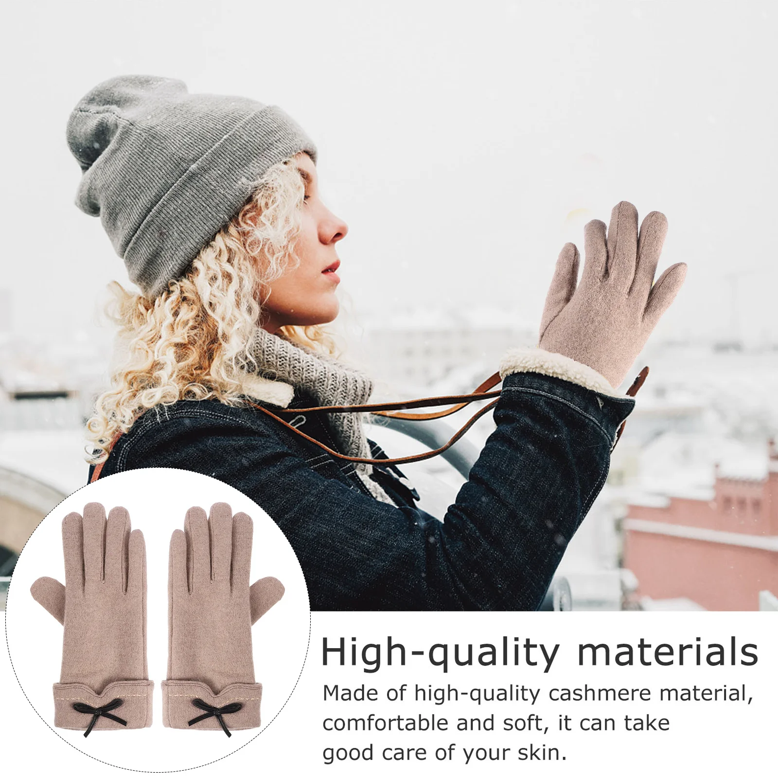 

1 Pair Anti-Skid Touch Screen Gloves Winter Warm Thermal Insulated Full-Finger Cycling Gloves For Outdoor Sports Mountaineering