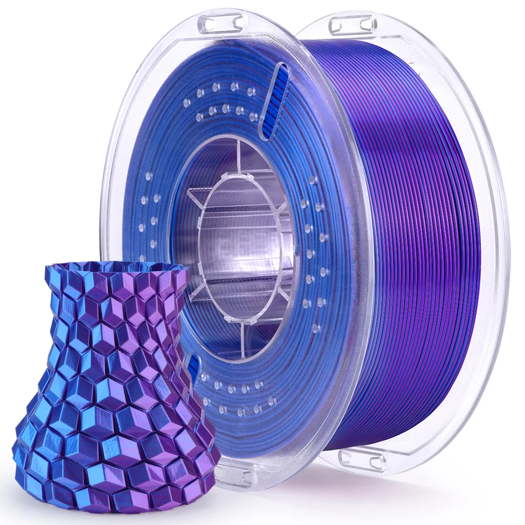 ELEGOO Silk PLA Filament 1.75 мм, 1 кг, золотой и серебряный — фото товара