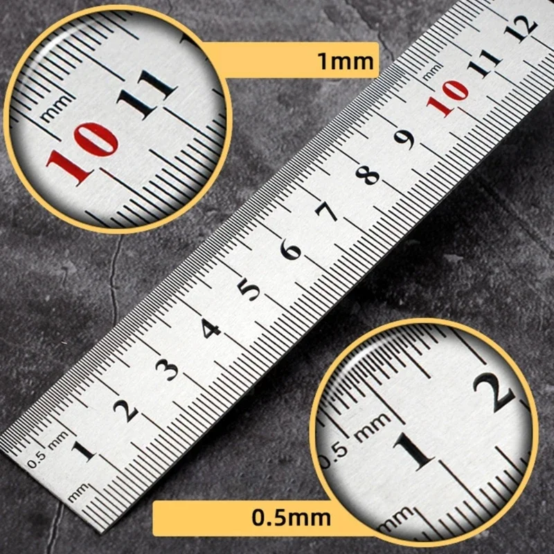 Stainless Steel Rulers Metal Rulers Precisions Rule Double Side Metric Imperial Precisions Straight Measuring Tool