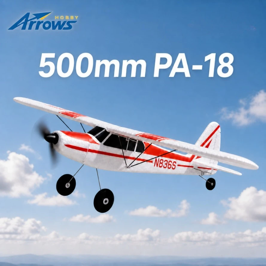 FMS PA‑18 500mm Beginner Fixed‑wing RC Airplane Electric Foam RC Plane Model for Starters