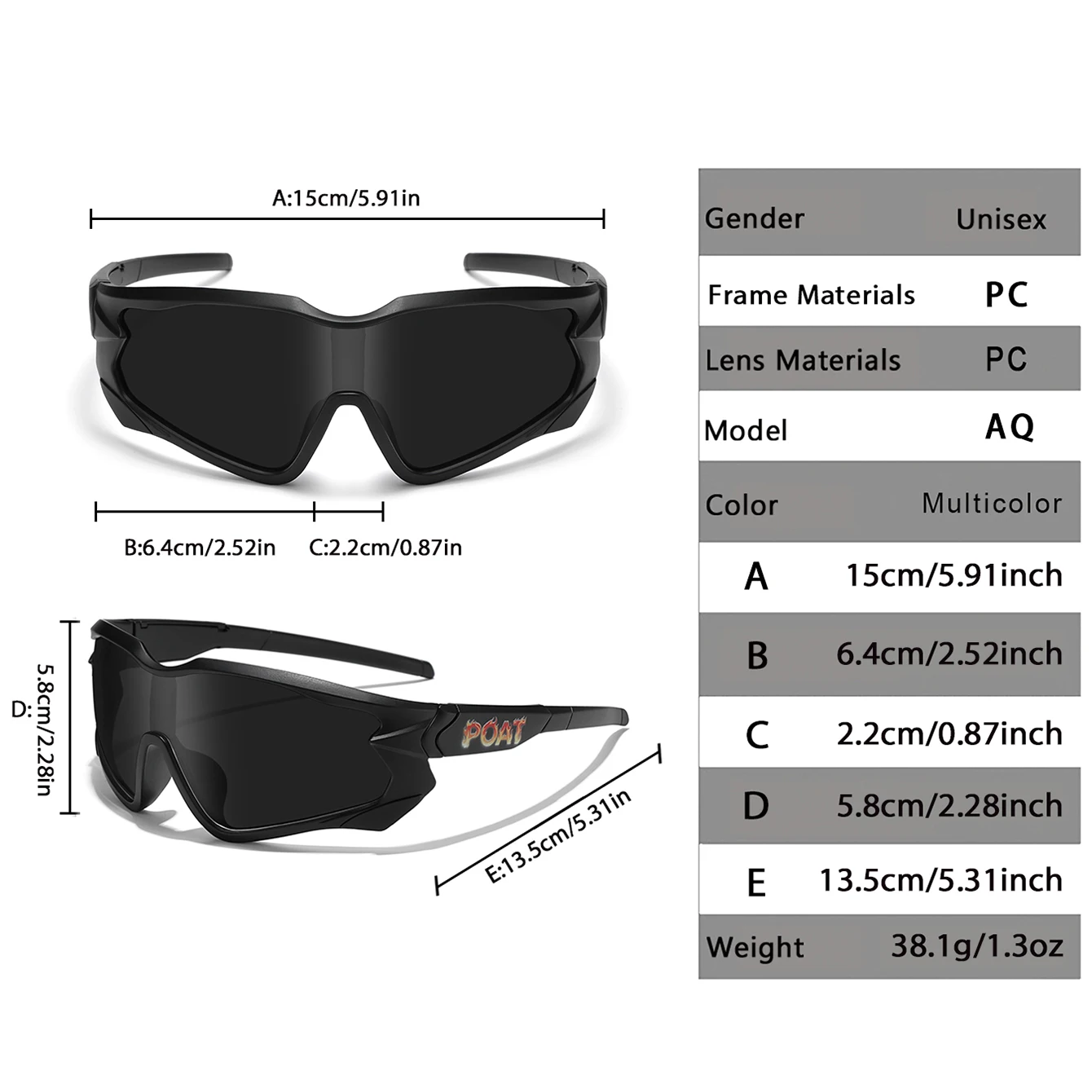 Men's Fashion Cycling Sunglasses Outdoor Sports Full Frame Glasses for Women Suitable for Cycling Running Hiking and Climbing