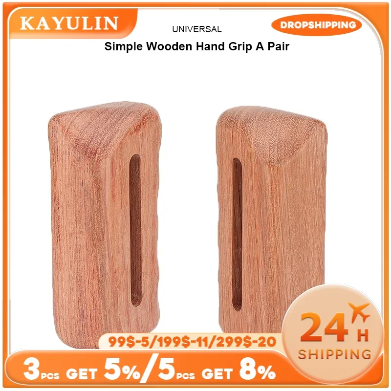 KAYULIN Camera Simple Wooden Hand Grip A Pair With 1/4  Mounting Groove For Sony DSLR Camera Cage Kit