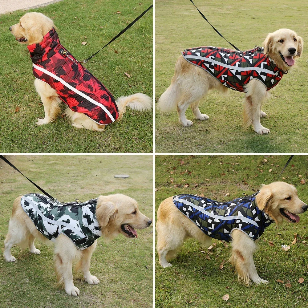 

Dog Jacket Large Breed Dog Coat Waterproof Reflective Warm Winter Clothes for Big Dogs Labrador Overalls Chihuahua Pug Clothing