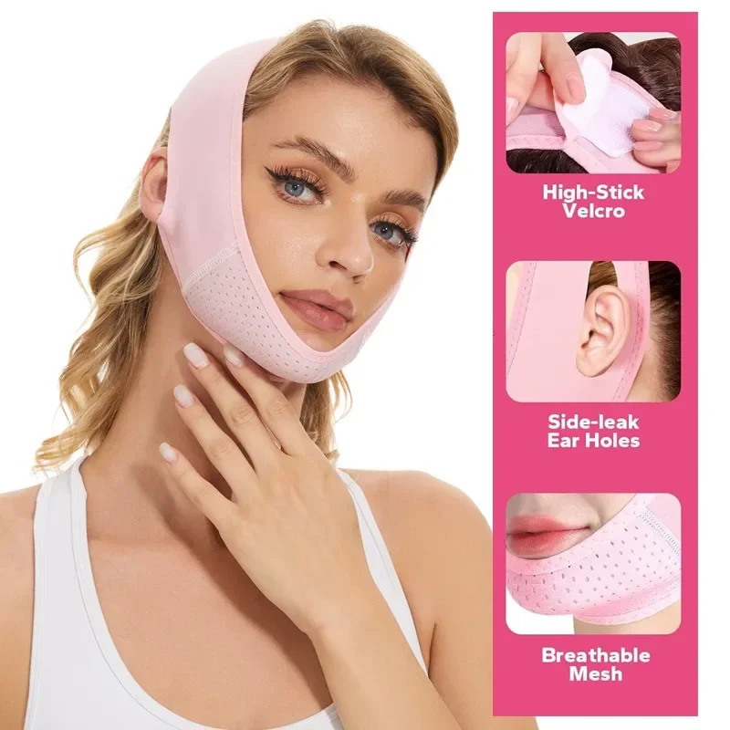 Reusable Face Strap, V Line Mask, Double Chin Reducer, Chin Up Patch, Chin Strap, V Shaped Belt, V Shaped Face Mask for Sagging