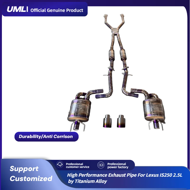 

Высокопроизводительная выхлопная труба для Lexus IS250 2.5L из титанового сплава