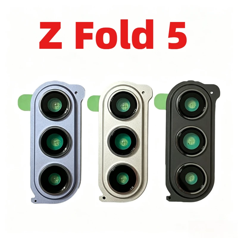 For Samsung Galaxy Z Fold 4 5 6 7 F936 F946 Z Fold4 Fold5 Fold7 Rear Camera Lens With Frame And Lens Sticker Replacement Parts