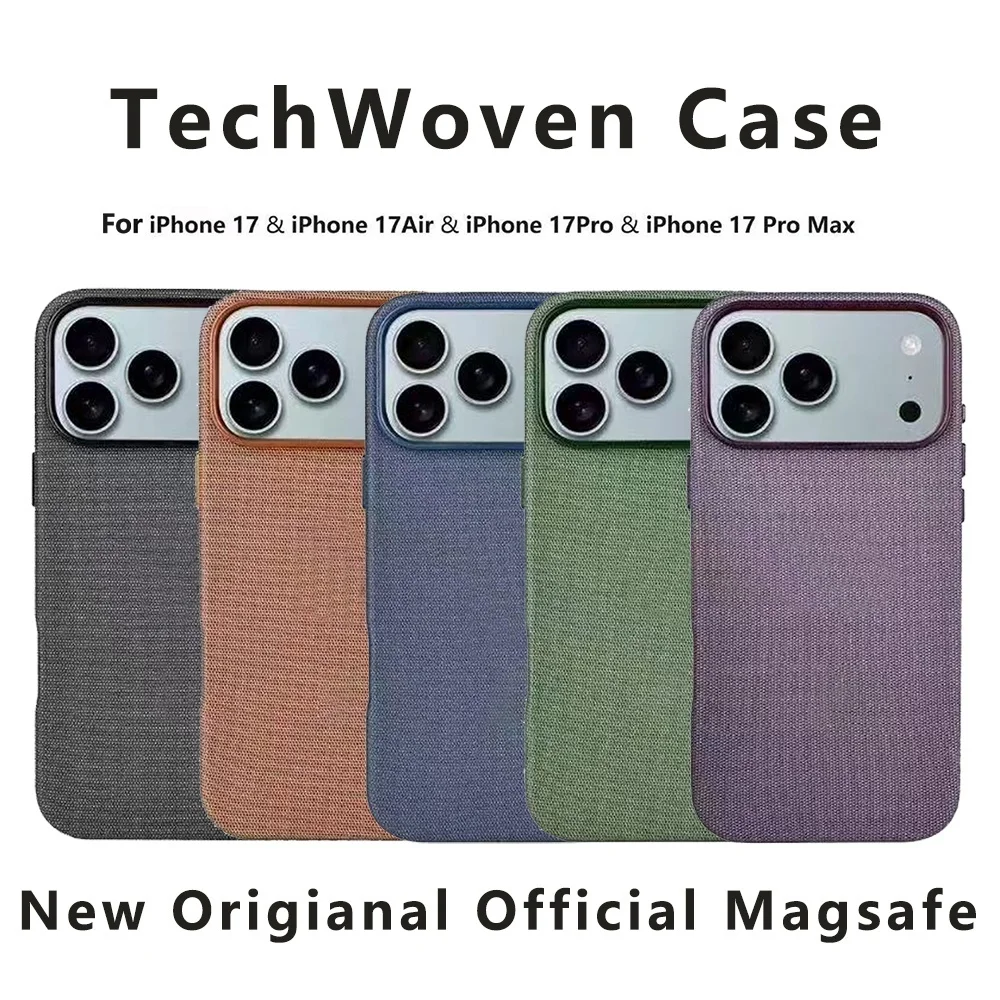 حافظة مغناطيسية من Magsafe Techwoven لهاتف آيفون الأصلي 17Pro Max 17Pro حافظات عمل شحن لاسلكي غطاء حماية كامل