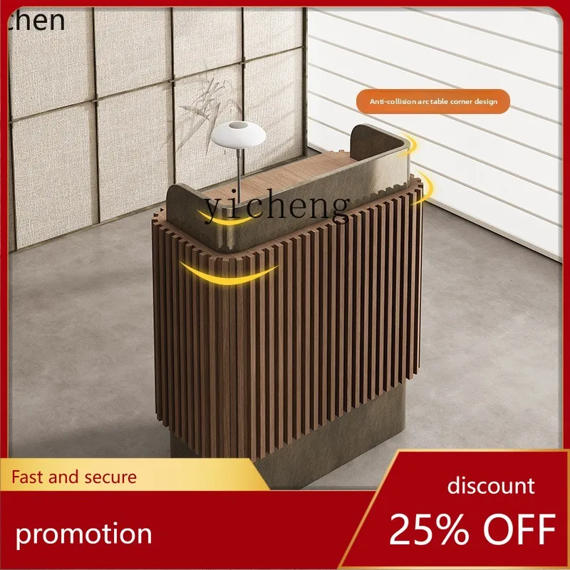 

HXL Reception Desk Beauty Salon Front Desk Stainless Steel Light Luxury Restaurant