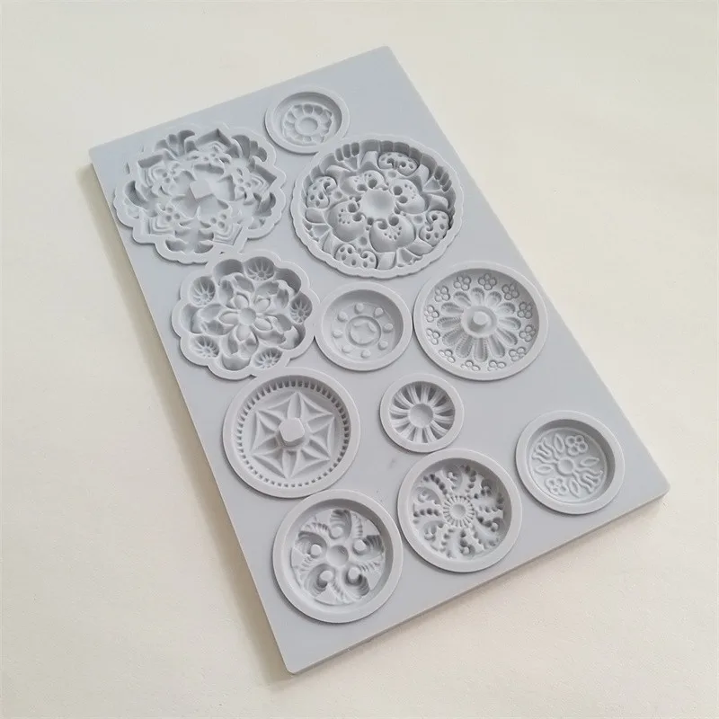 GX267 Round Deco Shaped Silicone Candle Aromatherapy Decoration Mold DIY Gypsum Resin Epoxy Craftwork Mould