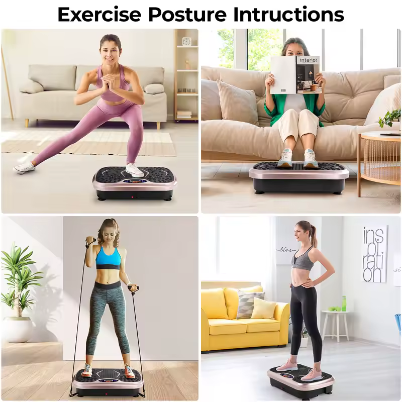 Vibration Plate Exercise Machine, Vibration Plate for Lymphatic Drainage, Whole Body Workout Vibrate Fitness Platform - Image 6