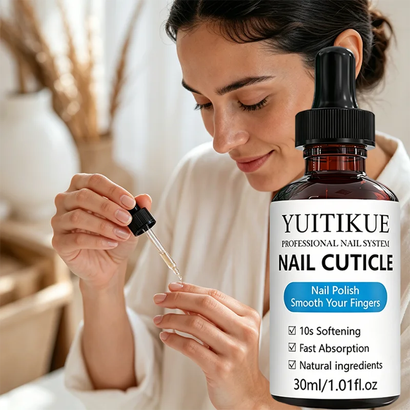 YUITIKUE Professional Nail Cuticle Care Oil Natural Ingredients Hydrate Cracked Dry Cuticles Smooth Finger Nail Skin