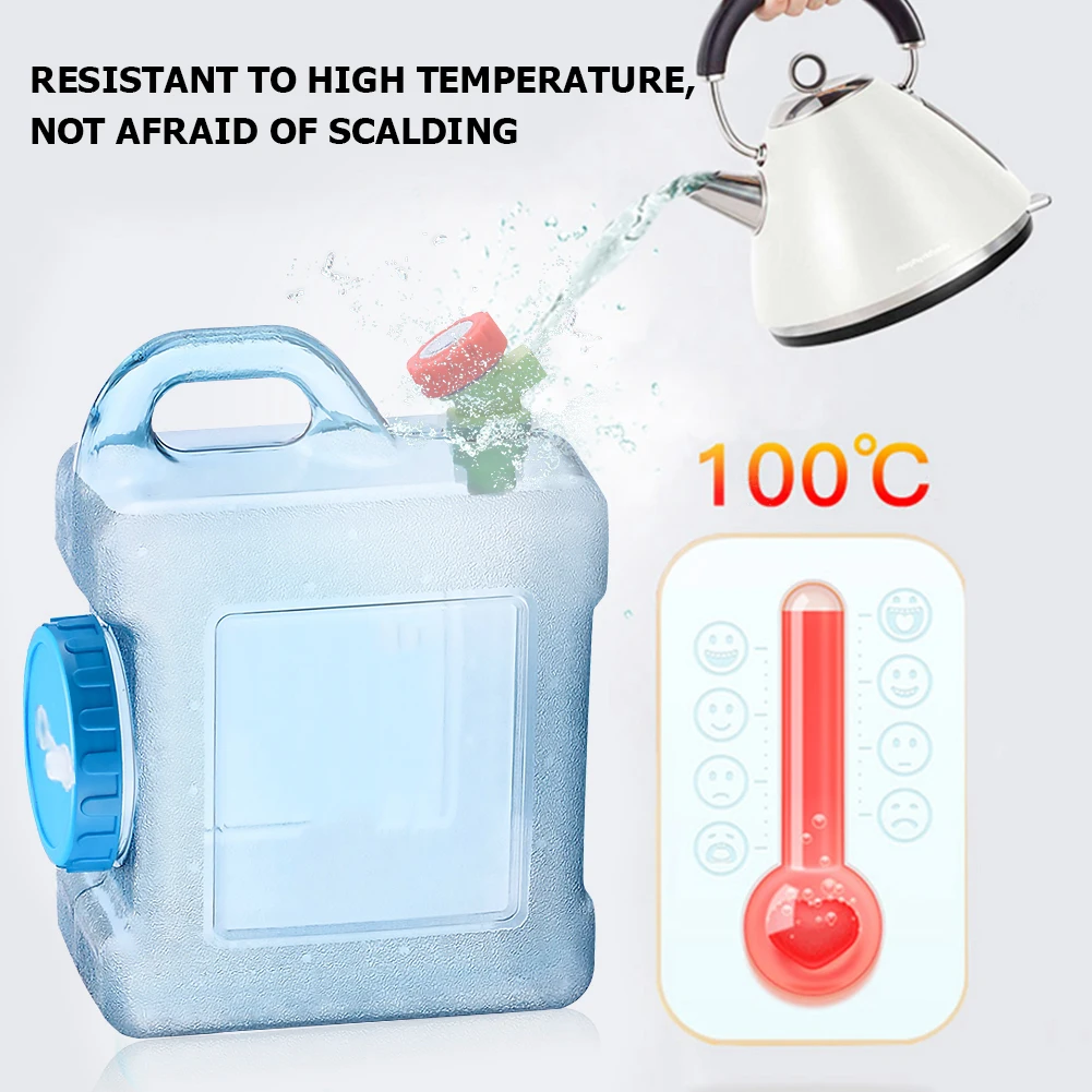 

5 L Water Container with Faucet Food Grade Water Container Portable Water Container Tank Container For Outdoor Camping Travel