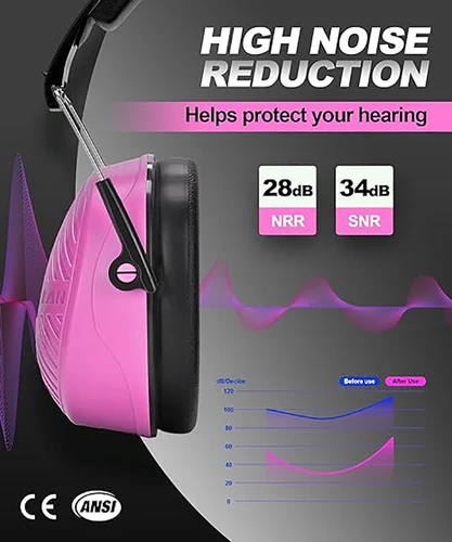 Imagen 2 del producto ZOHAN-orejeras protectoras para los oídos para disparar, protección auditiva, orejeras pasivas, seguridad, reducción de ruido, cancelación de auriculares NRR28db