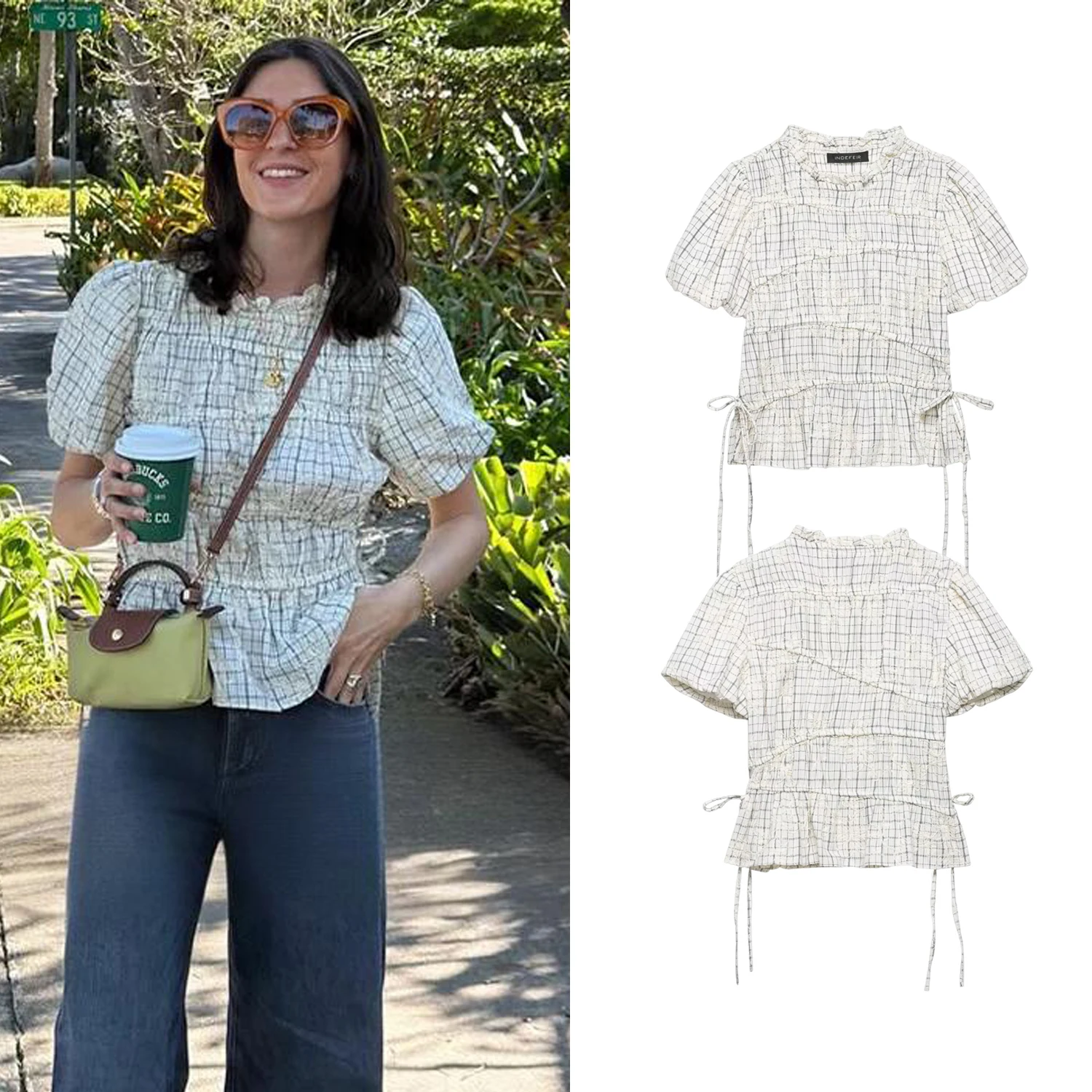 

Женские элегантные плиссированные блузки с бантом и шнуровкой, летние модные праздничные рубашки с вышивкой, повседневные блузки с пышными рукавами для женщин