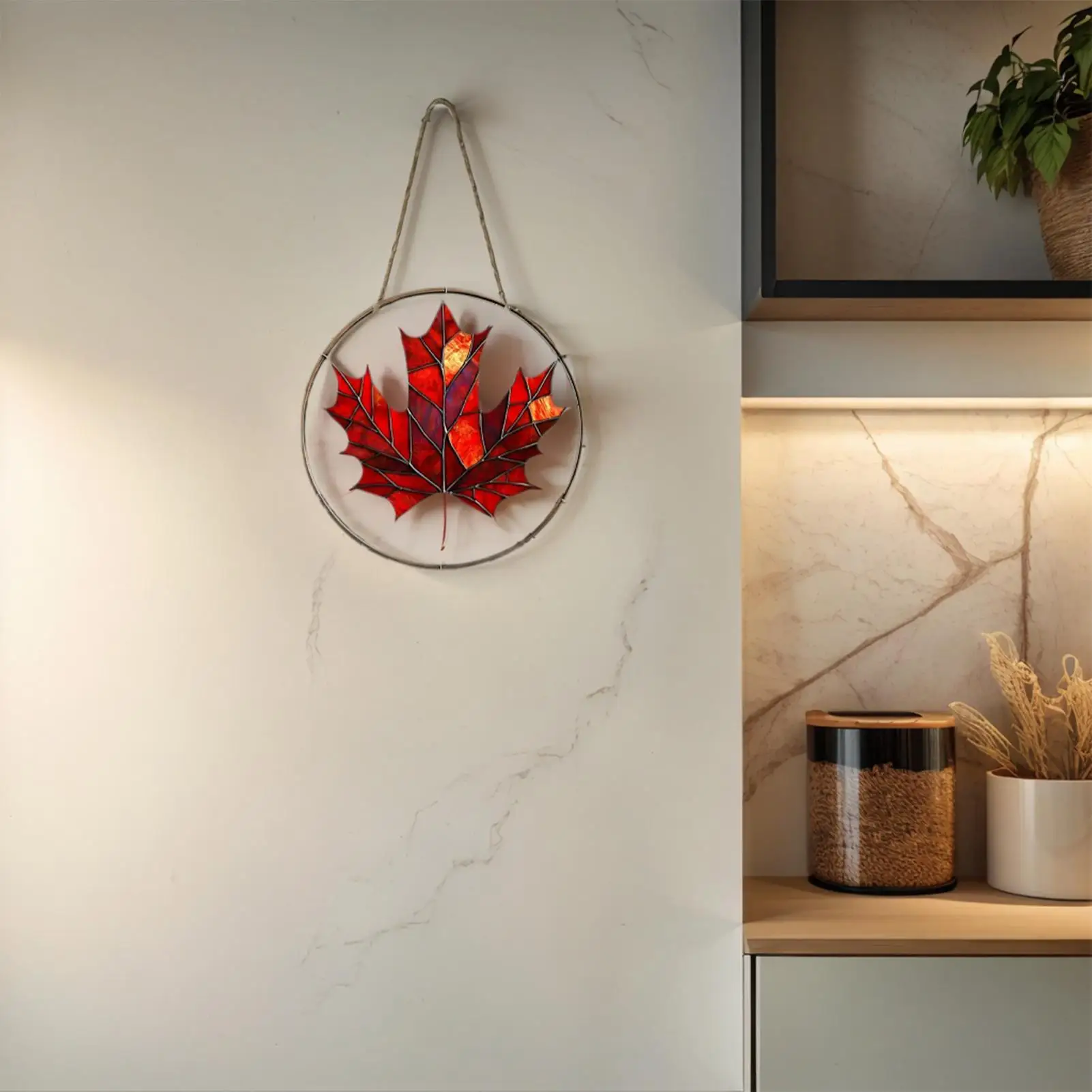 Maple Leaves Suncatcher Ornament Acrylic Farmhouse Thanksgiving Decoration Maple Leaves Fall Ornaments For Outdoor Yard Garden
