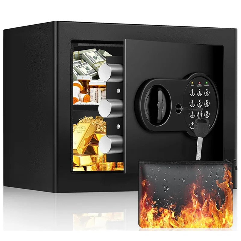 Digital Keypad Gun Safe Fireproof Security Box for Pistol Home Use