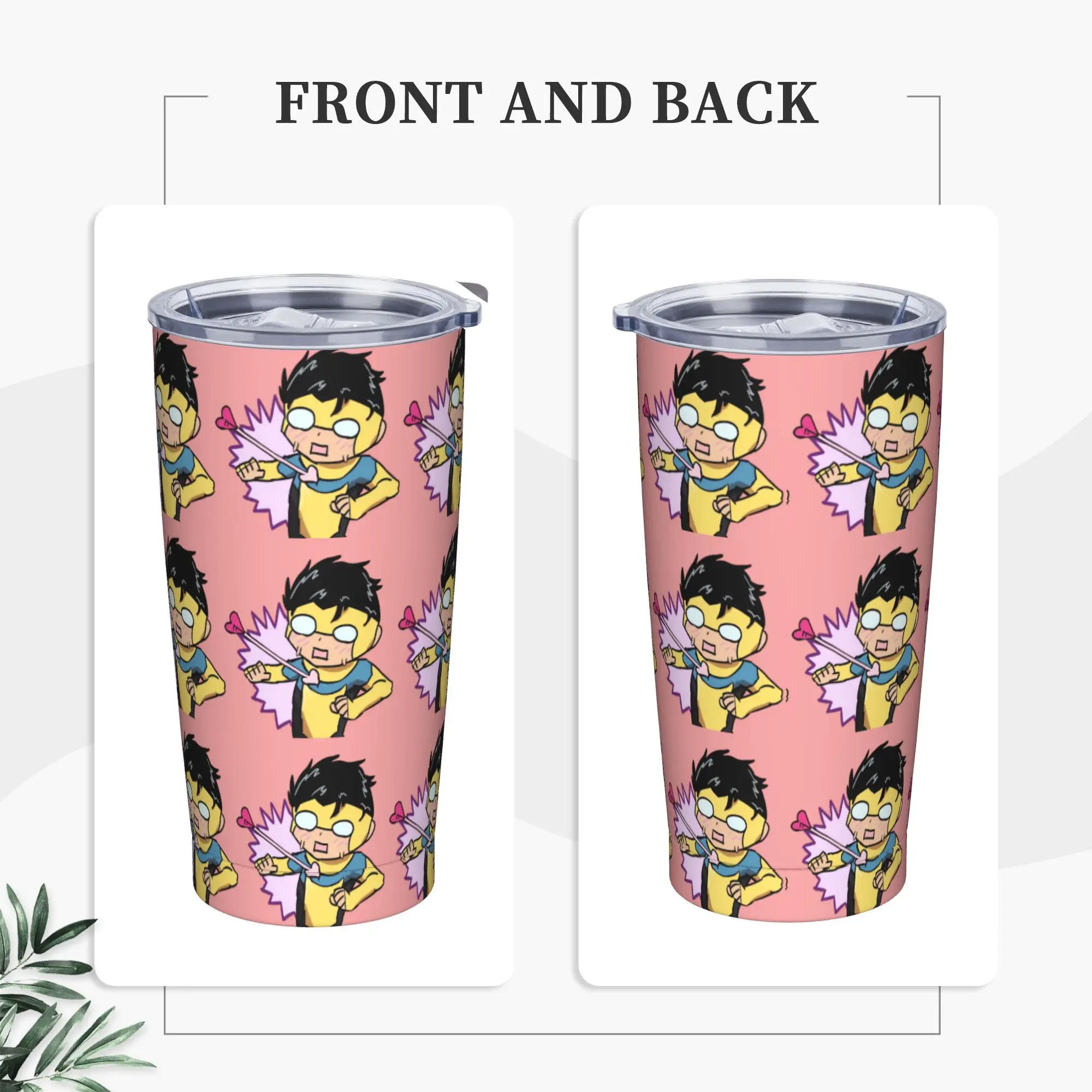 Stainless Steel Tumbler Anime Invincibles Car Mugs With Straws  Travel Hot Drinks Water Bottle Portable Thermal Cups