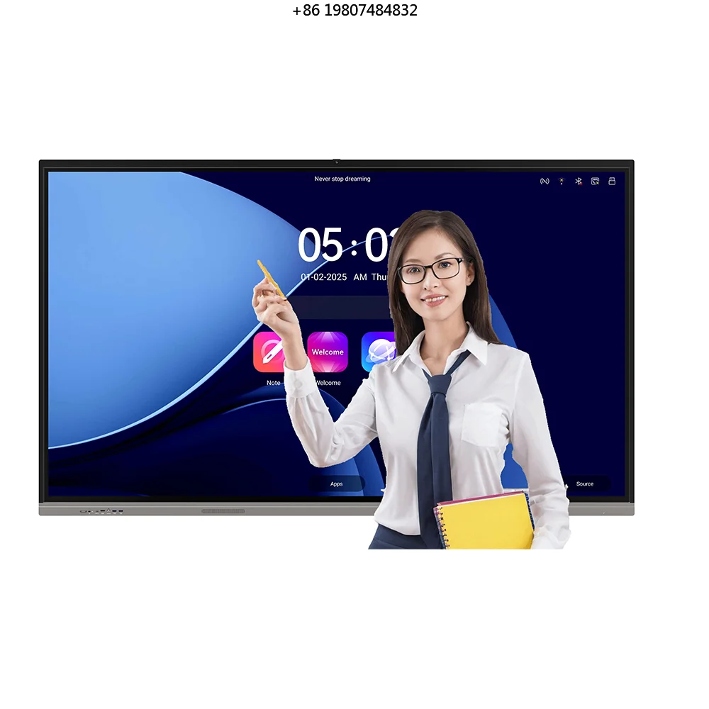 Whiteboard Interactive Flat Panels for Classroom Teaching Infrared Touch 20 Points Interactive Indoors TV Board LCD Digital