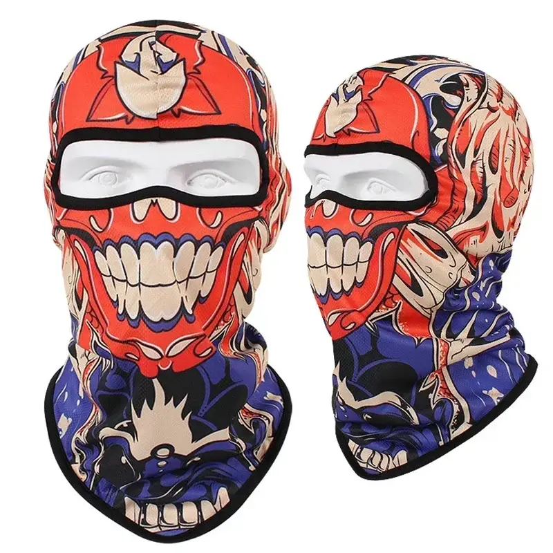 3D Skull Mask Balaclava Cap Breathable Motorcycle Riding Full Face Scarf Outdoor Men Head Cover Cycling Headgear Neck Gaiter Hat - Image 22