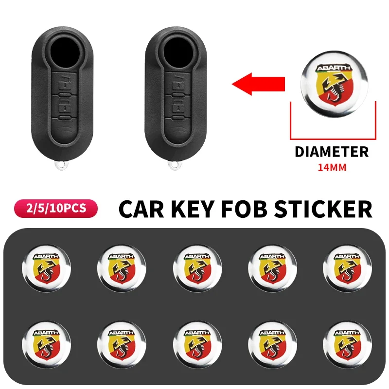 2/5/10Pcs Car Key Emblem Stickers Auto Door Keyhole Logo Decals For Abarth Honda Jaguar Ford JEEP Subaru Mitsubishi Peugeot