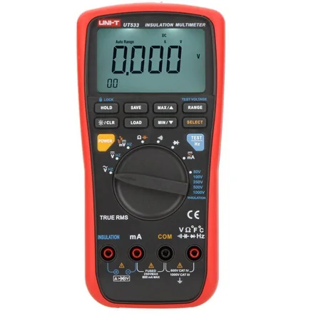 UNI-T UT533 True RMS 50~1000V Insulation Earth Resistance Meter Digital Multimeter Capacitance Temperature Tester Megohmmeter