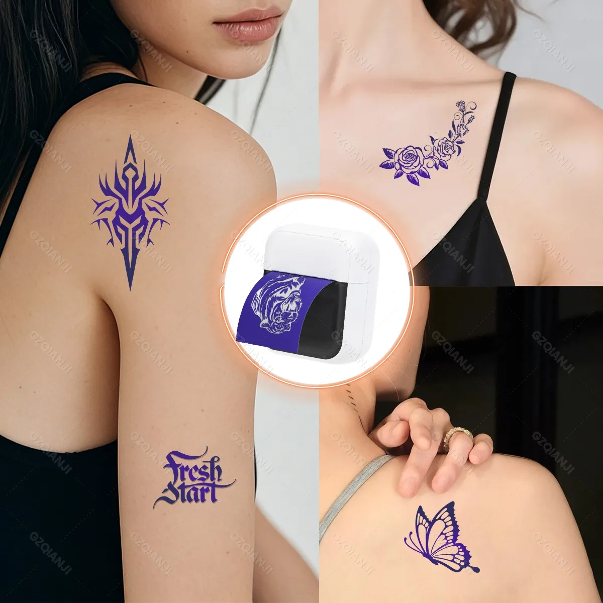 Mini Thermal Printer 57mm Wireless Pocket Tattoo Printer Portable Tattoo Stencil Maker Focuses on Mini Pattern for Entry-level view 6