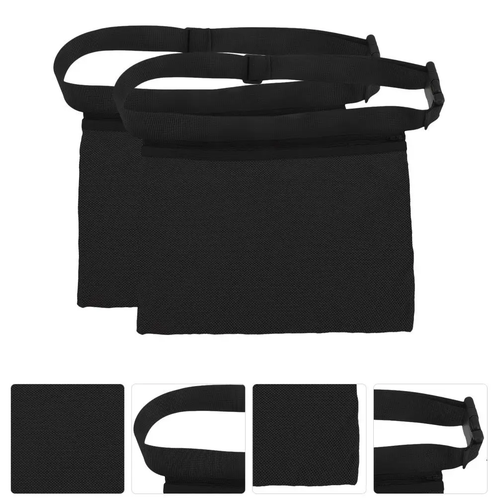 

2Pcs Tennis Ball Waist Bag Multipurpose Mesh Storage Pouch Portable Golf Ball Holder Sports Training Organizer