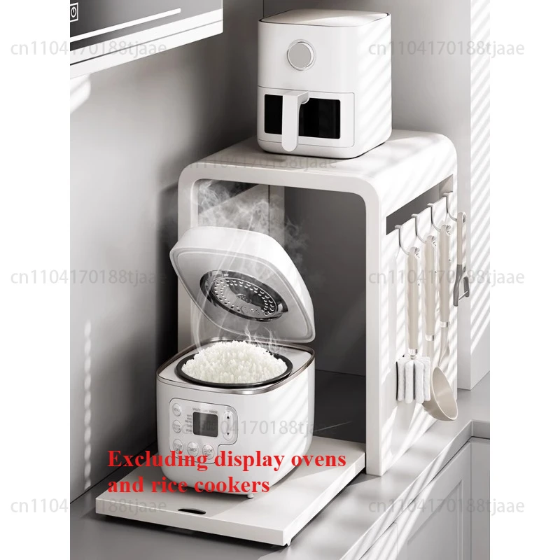 Storage Rack, Kitchen Countertop, Pull-out Microwave Oven Rack, Electrical Oven Integrated Multifunctional Storage