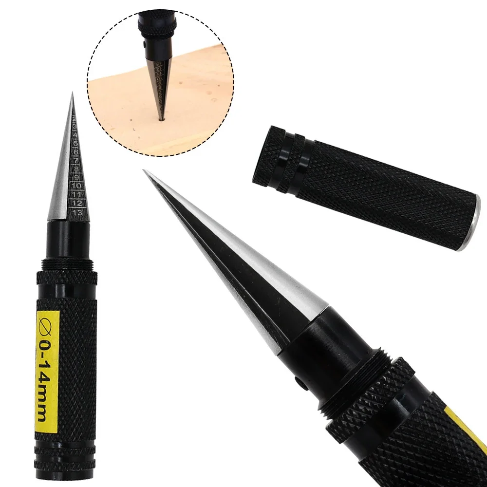 

0-14mm Hole Opener Steel Wood Manual Expanding Core Drill Reamer Positioning Hole Opener Center Punch Reaming Knife Model Tool