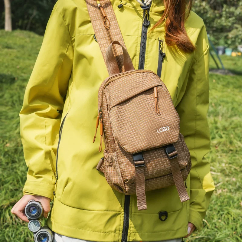 Outdoor multifunctional dual-use chest bag, cycling backpack, mini backpack for women, lightweight waterproof hiking bag