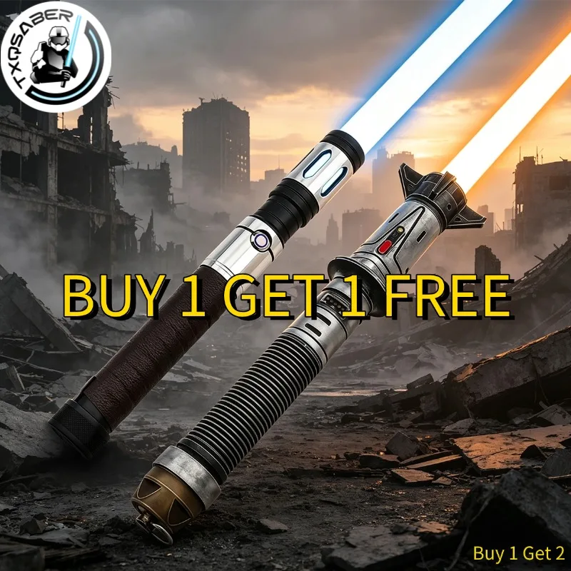 

Световой меч TXQSABER Baylan Skoll's Combat Proffie 2.2 с плавным движением, эффектом бластера, состаренный, меняющий цвет, лазерный меч для Хэллоуина