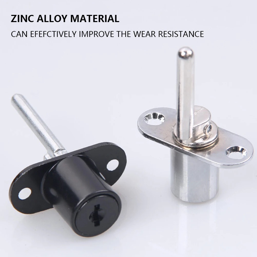 16/19mm Zinc Alloy Office Desk Drawer Locks Cam Cylinder Triple Lock With Keys Cupboard Drawer Locks Stable Furniture Hardware