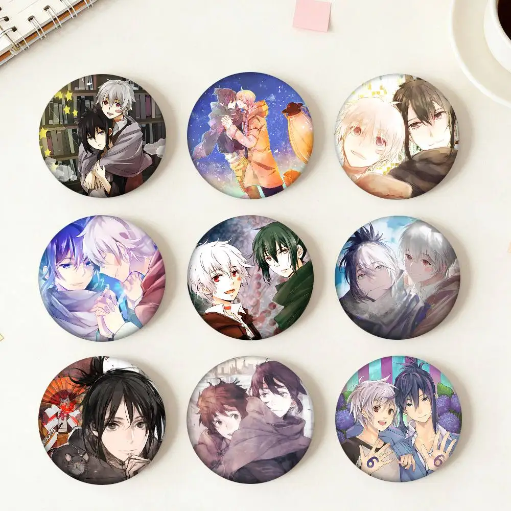 Anime Nr. 6 Rundes Abzeichen Kreative Brosche Kleidung Rucksack Accessoires Anstecknadel