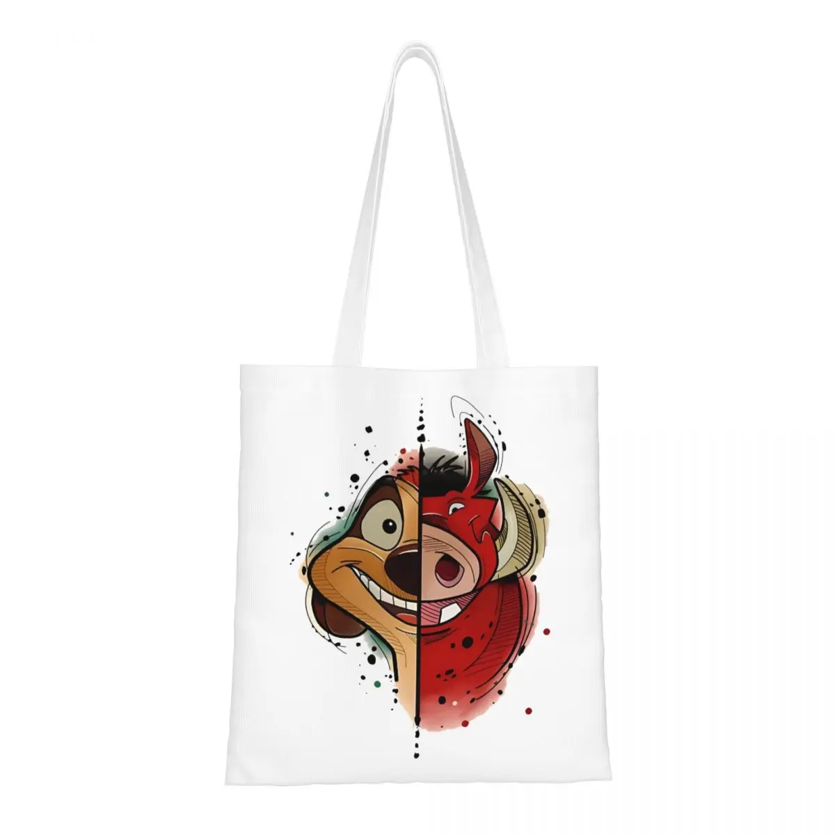 Sipum Lion King Canvas Tote Bag Trendy Large Capacity Grocery Bag for Women Student Bags