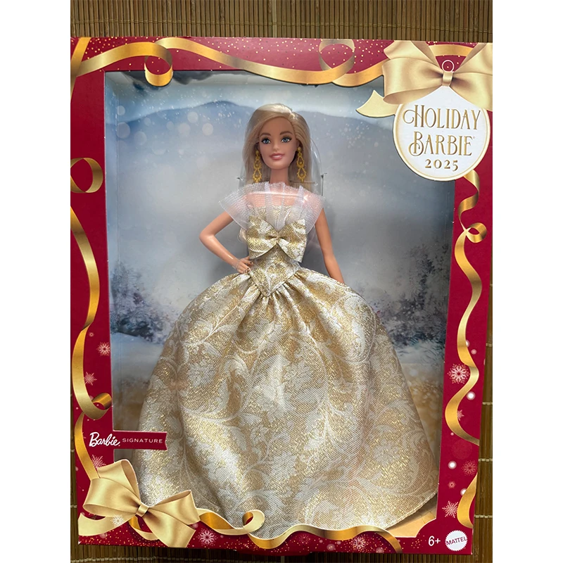 2025 New Genuine Barbie Holiday Collector'S Edition Barbie Fashion Blonde  Red Brown Hair Figurine Adult Collection Doll Toy Gift - AliExpress 26