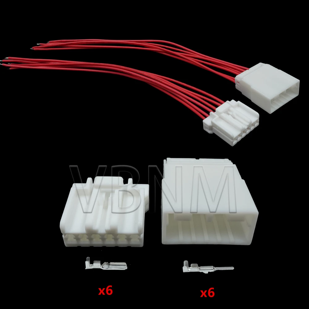 6 Pin 368502-1 174930-1 174923-1 368504-1 Auto Electrical Motorcycle AC Assembly Socket Automotive Wiring Harness Connector
