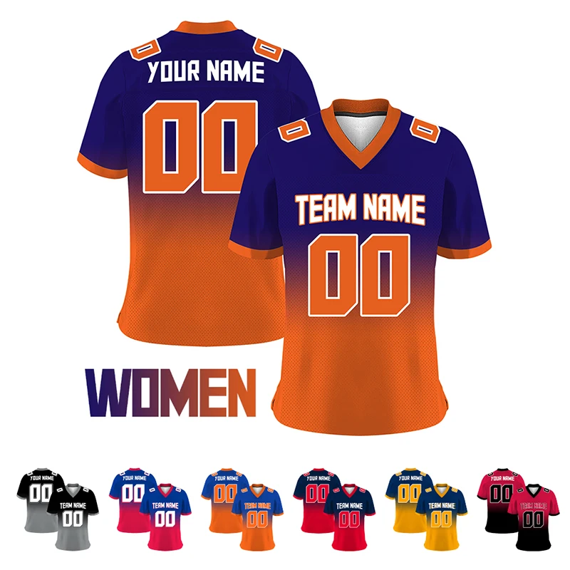 Women American Football Jersey 2022 2023 Classic Rugby Gaa Jerseys Soccer Home T-Shirt Mesh Custom Super Team Sports Shirts Away