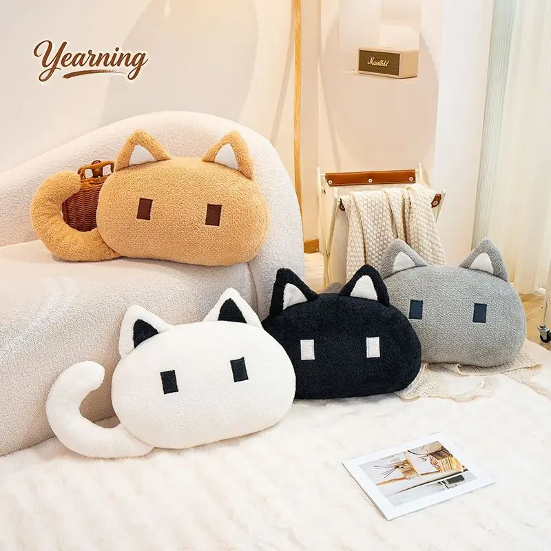 

Cute Ins Cat Plush Pillow Soft Sofa Cushion Nap Pillow for Bay Window Living Room Decor