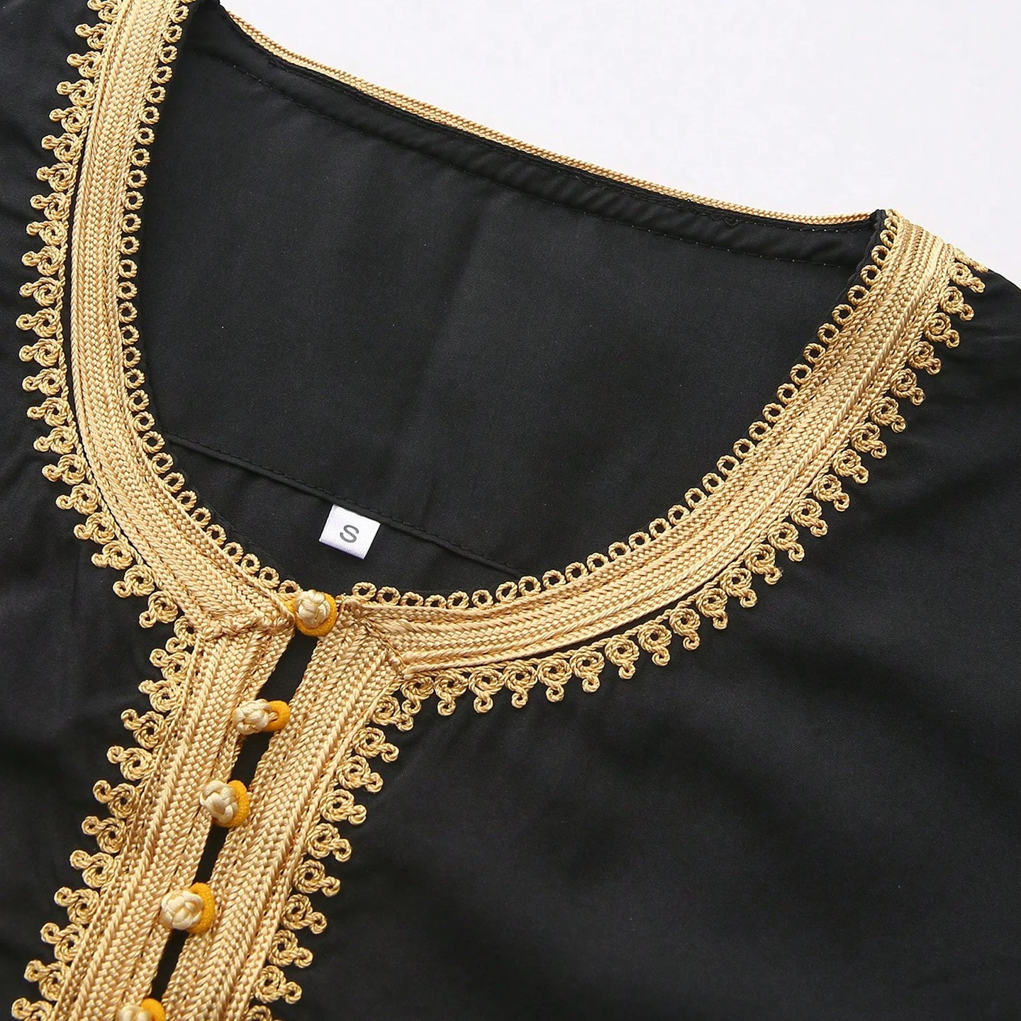 ثوب رجالي مسلم جديد بأكمام طويلة مطرز مغربي فاخر أنيق ثوب كاندورا برقع ملابس تقليدية إسلامية فضفاضة