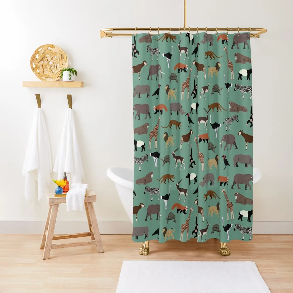 

Teeny Tiny Zoo Shower Curtain For Bathrooms With Beautiful Designs Anime Bathroom Curtain