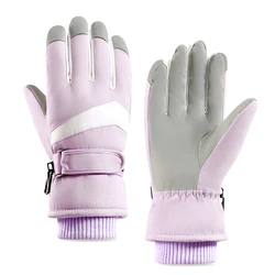 Women Winter Anti Slip Warm Gloves Space Cotton Outdoor Windproof Waterproof Sports Gloves Skiing Thicken Cold Resistant Gloves