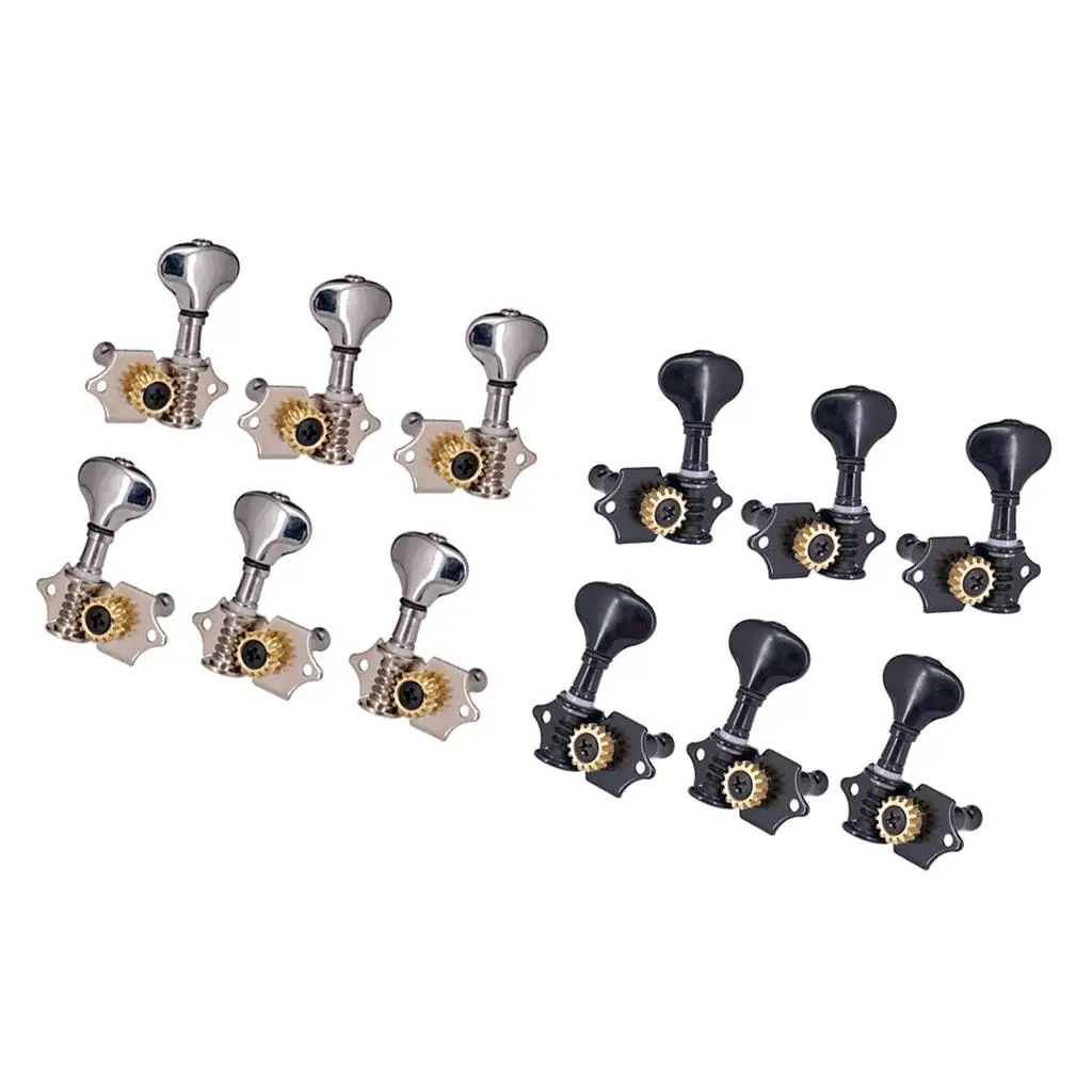 3R3L Guitar Tuning Pegs Tuners Machine Heads with Fishtail Shape for Folk Guitar Accessories