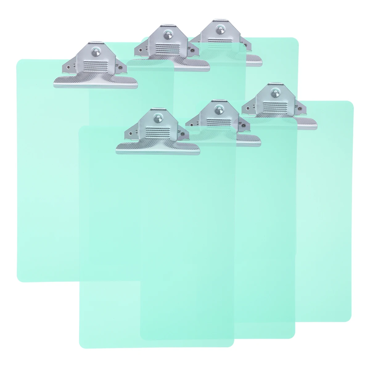 

6 Pcs Plate Clamp Plastic Board Folder Office Folders Clipboard Green Memo Clipboards